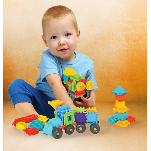 Needlework constructor Bloko in a bucket with vacuum play base (100 pieces) Needlework constructor Bloko in a bucket with vacuum play base (100 pieces)
