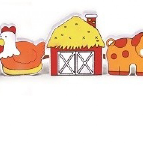 Wooden figurines "Farm animals" for turning