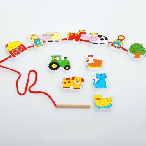 Wooden figurines "Farm animals" for turning