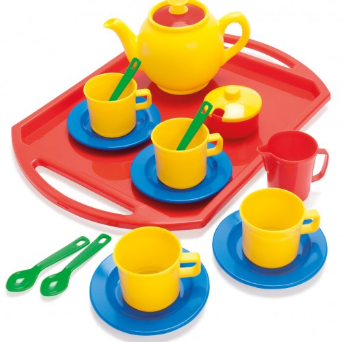 Tea service on a tray