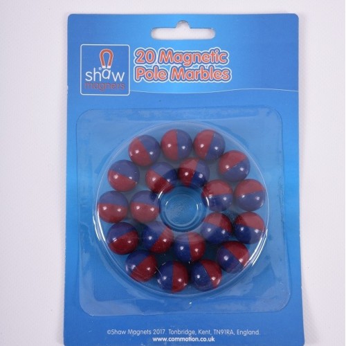 Two-color 2-pole magnetic balls