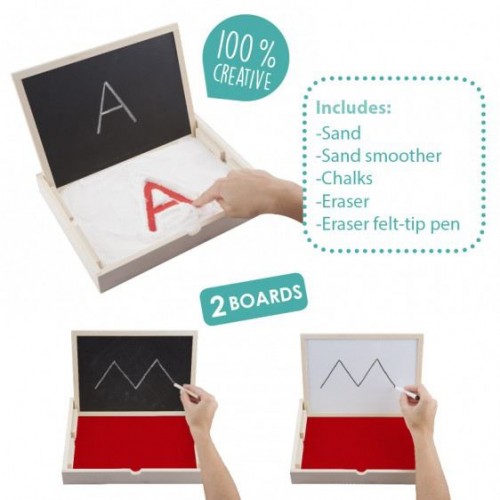 MULTI-SENSORY PRE-WRITING TRAY “3 IN 1“ (Montessori Method)