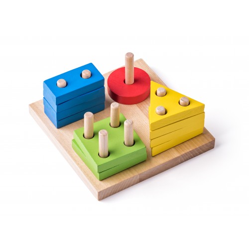 Wooden pyramid "Shape sorter" Wooden pyramid "Shape sorter"