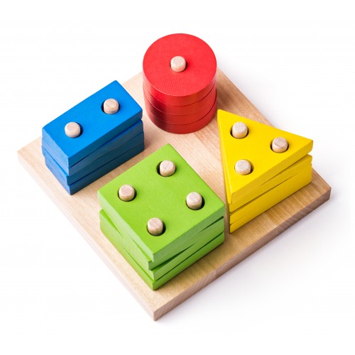 Wooden pyramid "Shape sorter" Wooden pyramid "Shape sorter"