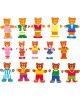 Wooden puzzle game “Dress up the bear family” Wooden puzzle game “Dress up the bear family”