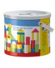 Toddler Blocks in a bucket with a shape sorting lid (50 pieces)