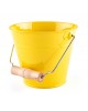 Metal bucket with wooden handle (green)