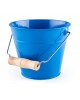 Metal bucket with wooden handle (green)