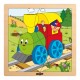Wooden board - puzzle "Locomotive" (4 elements)
