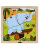 Wooden board - puzzle "Elephant" (4 elements)