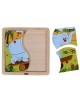 Wooden board - puzzle "Elephant" (4 elements)