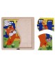 Wooden board - puzzle "Cat" (4 elements) Wooden board - puzzle "Cat" (4 elements)