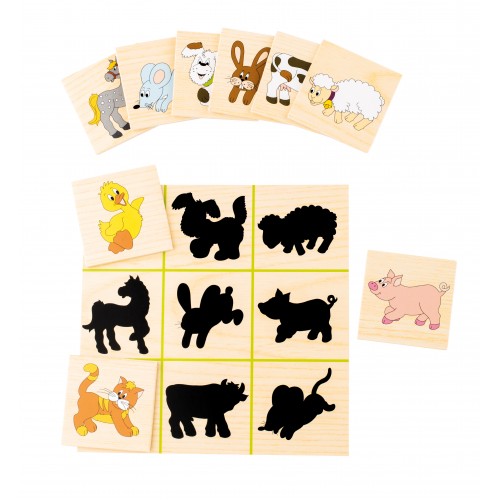 Didactic wooden game “Find whose shadow is this?” Didactic wooden game “Find whose shadow is this?”
