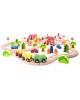 Wooden play set “Railway complex with an air bridge” (90 pieces) Wooden play set “Railway complex with an air bridge” (90 pieces)