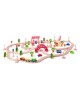 Wooden play set “Railway complex with an air bridge” (90 pieces) Wooden play set “Railway complex with an air bridge” (90 pieces)