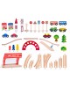 Wooden play set “Railway complex with an air bridge” (90 pieces) Wooden play set “Railway complex with an air bridge” (90 pieces)