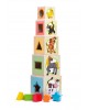 Wooden pyramid – sorter “Animals, shapes, numbers and colors” 3 in 1