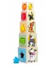 Wooden pyramid – sorter “Animals, shapes, numbers and colors” 3 in 1